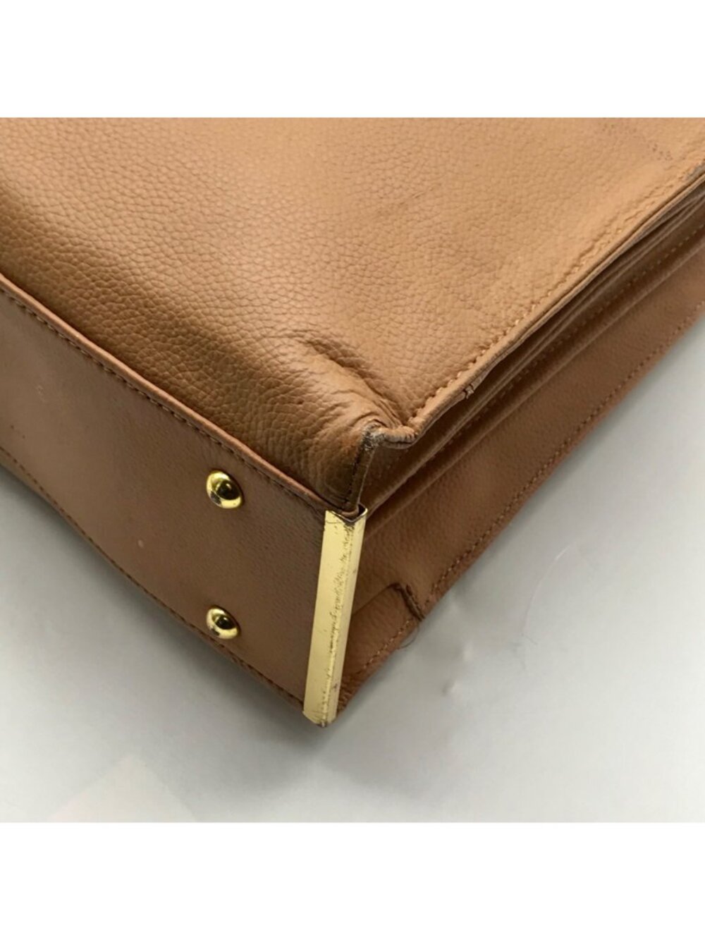 Joy & Iman Tan Leather Tote Bag - Picture 6 of 11